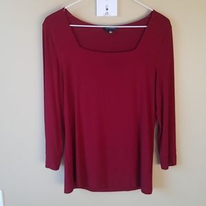 The Limited 3/4 sleeve maroon shirt